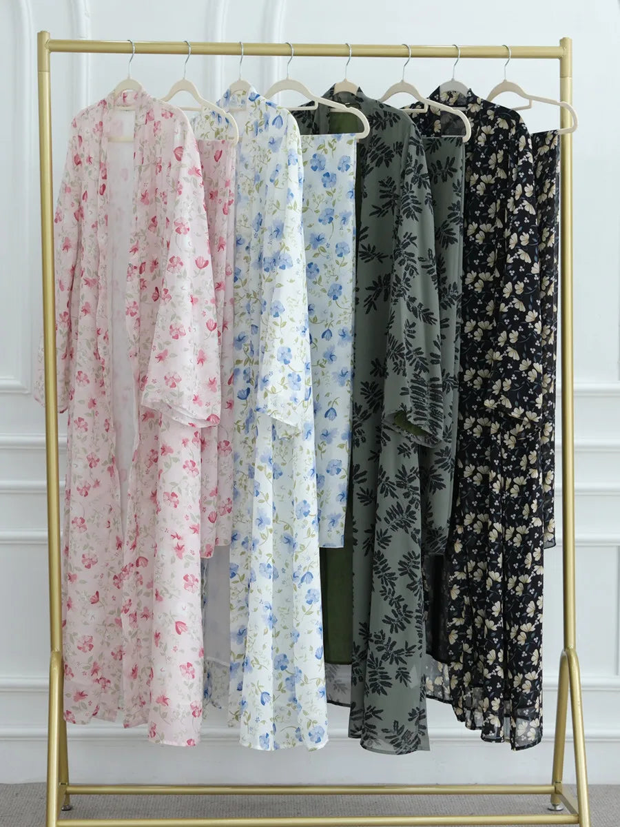 Elara Double Layer Chiffon Abaya