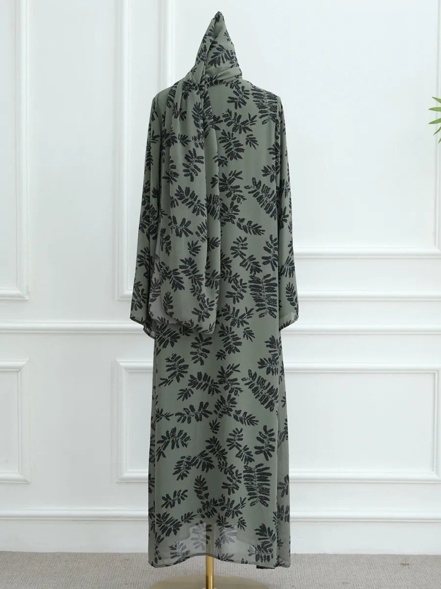 Elara Double Layer Chiffon Abaya
