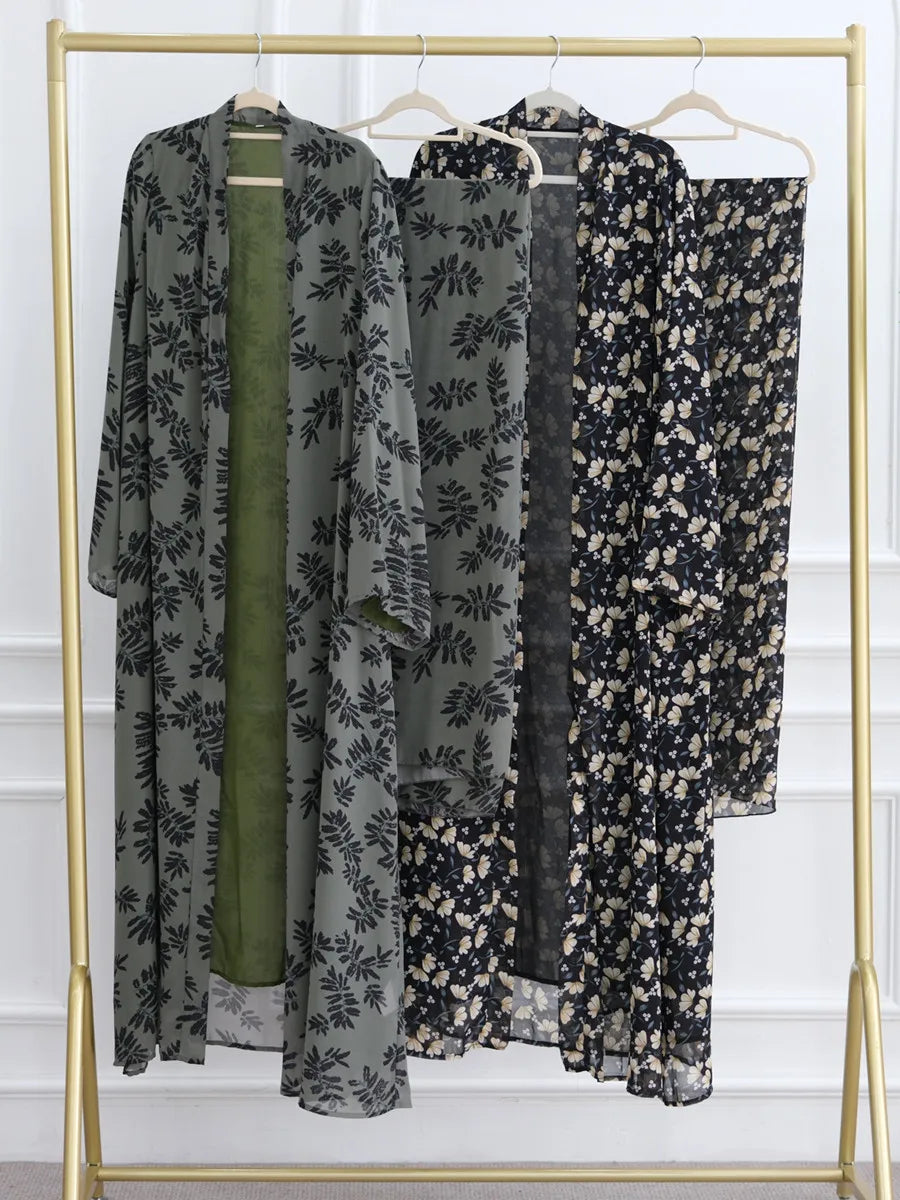 Elara Double Layer Chiffon Abaya